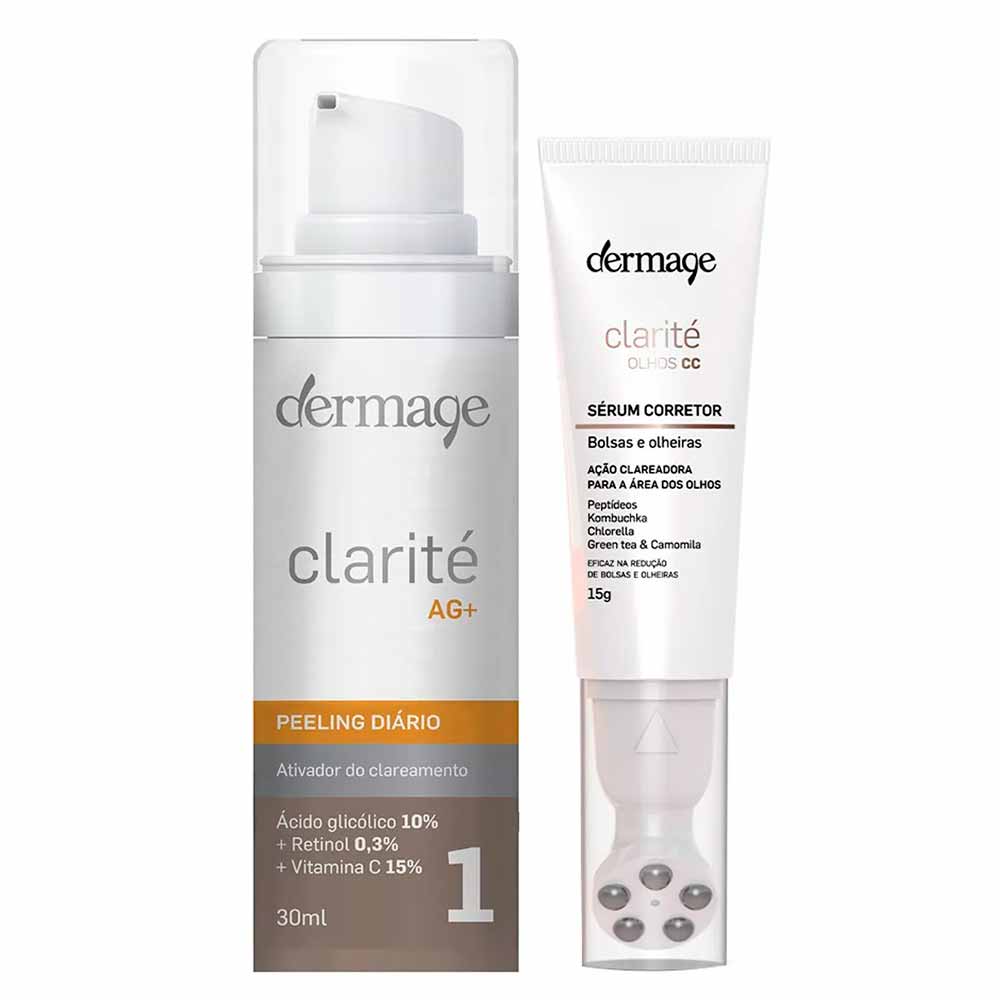 Dermage Clarité Kit Sérum Clareador Anti-idade + Sérum Clareador para olhos para Rejuvenescimento Facial