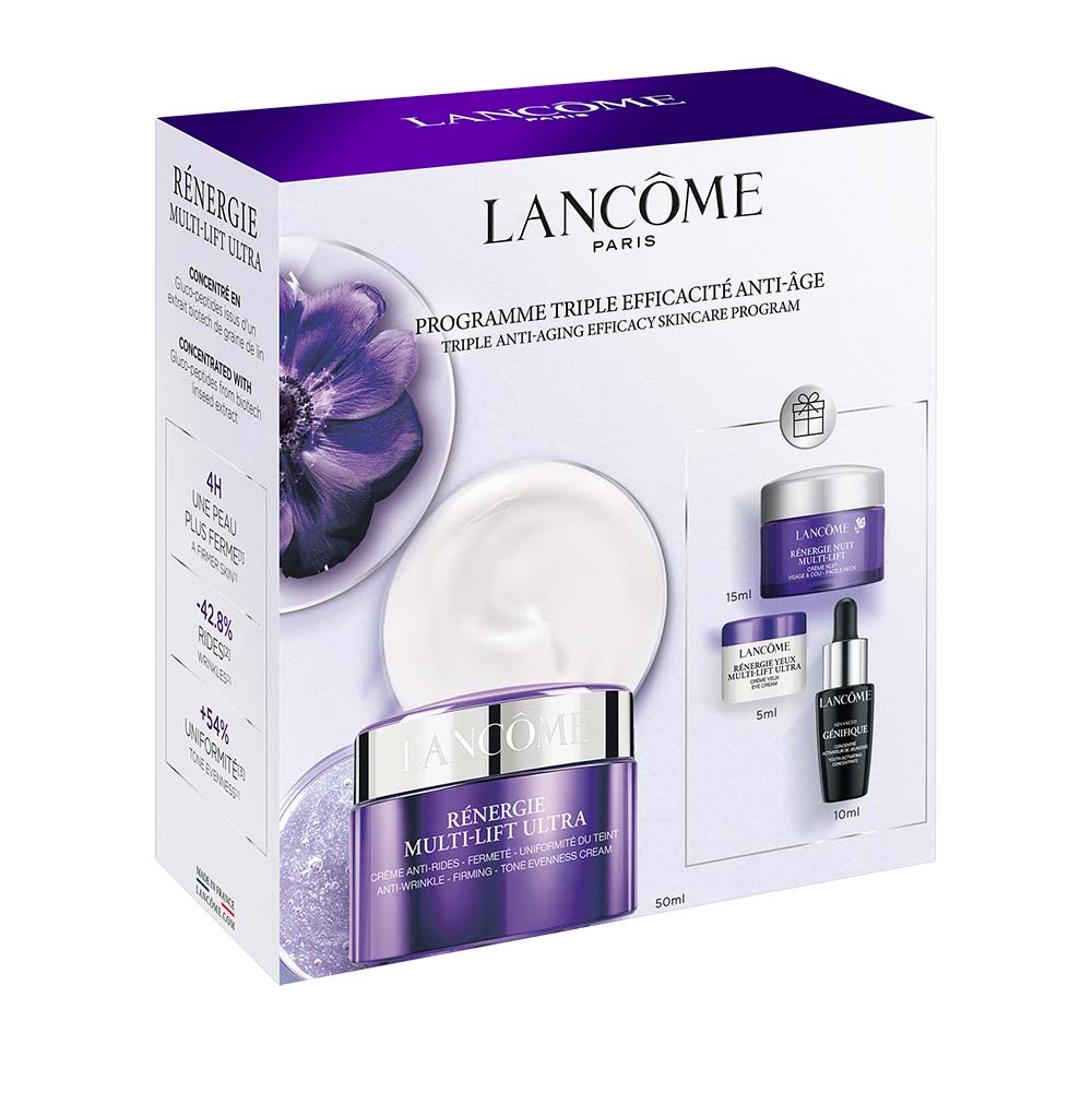 Lancôme Renergie Multi Lift Ultra Kit Coffret Creme Facial + Creme para Olhos + Creme Facial Noite + Sérum Facial