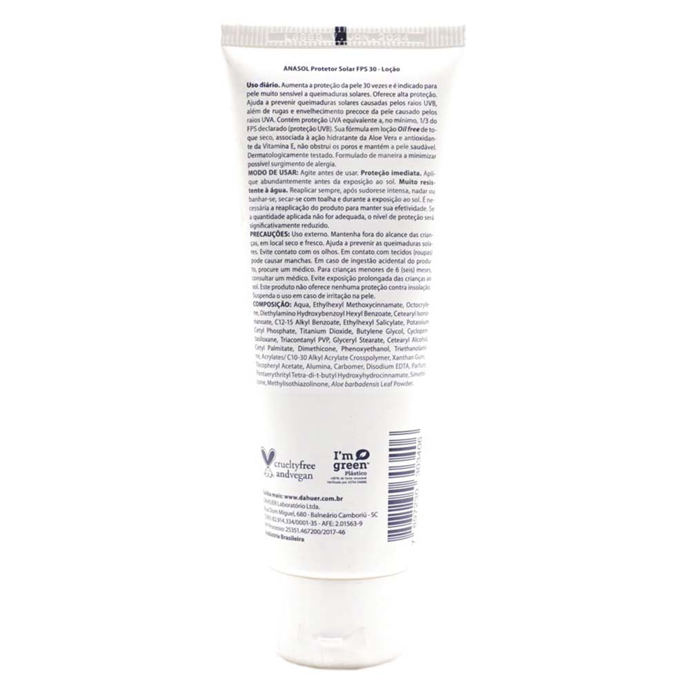 Protetor Solar Loção FPS30 Anasol 120g