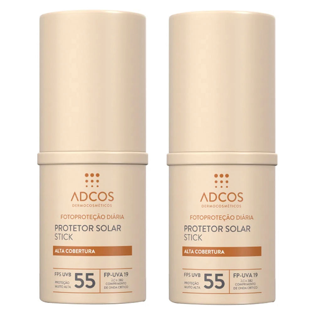 Adcos Dermocosméticos Kit Com 2 Protetores Solares Stick Com Cor Ivory