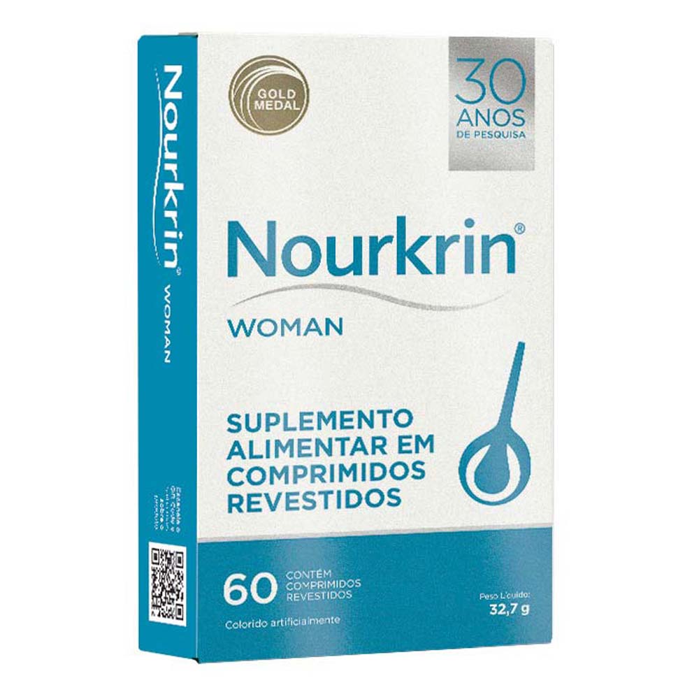 Suplemento Alimentar para Cabelos Theraskin Nourkrin Mulher 60 Caps