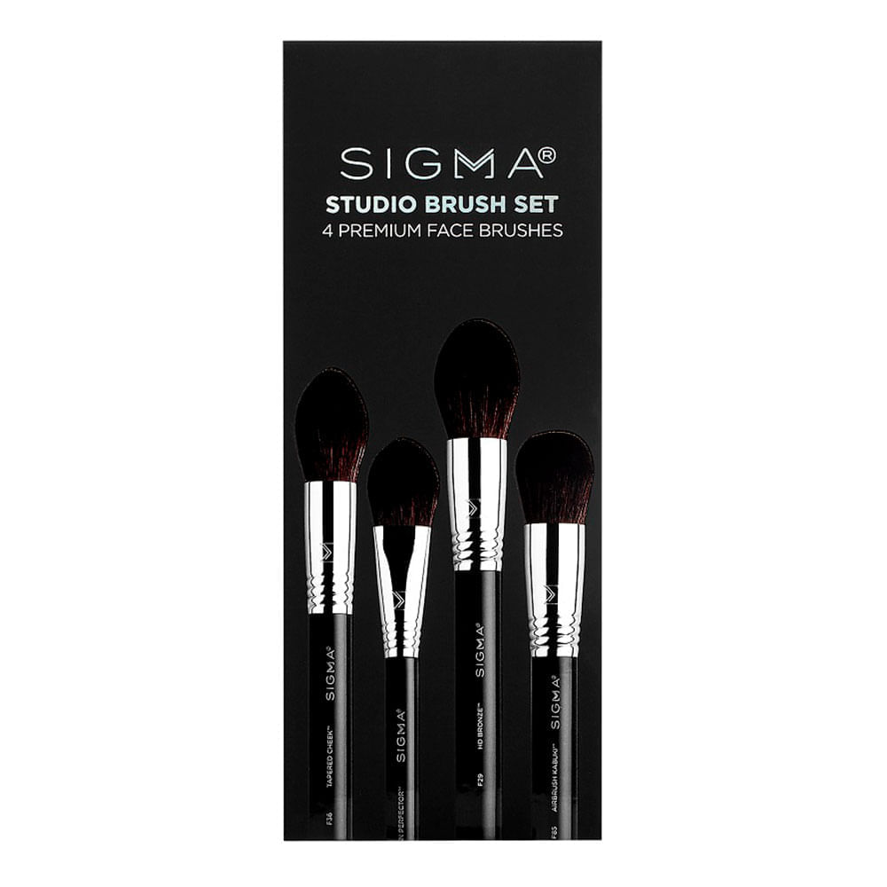 Sigma Beauty Studio Brush Set Kit – 4 Pincéis De Maquiagem