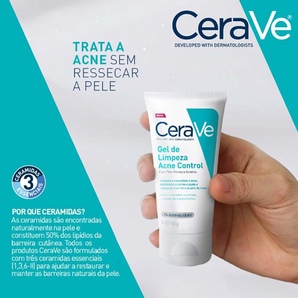 Gel de Limpeza Facial Cerave Acne Control Refil 227g