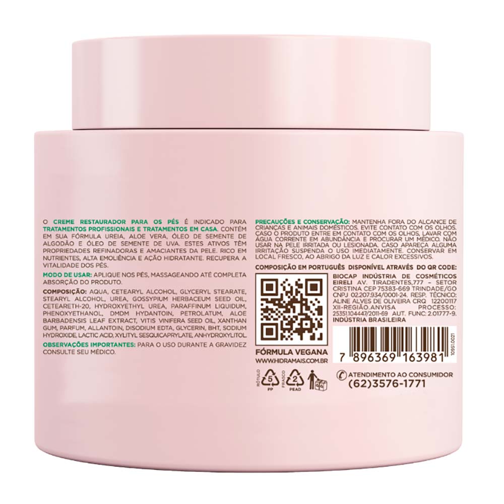 Creme Restaurador para os Pés Hidramais 220g