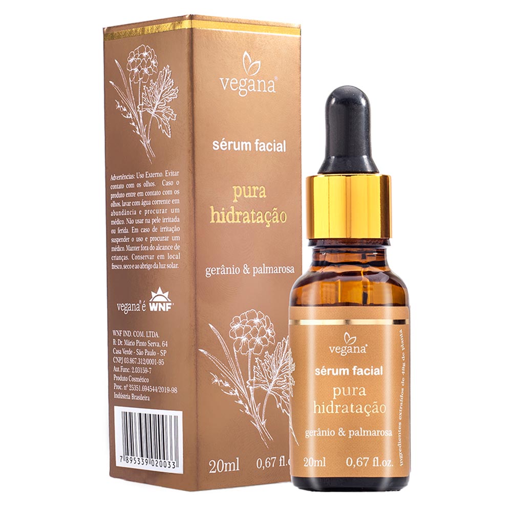 Sérum Facial Vegana Pura Hidratação 20ml