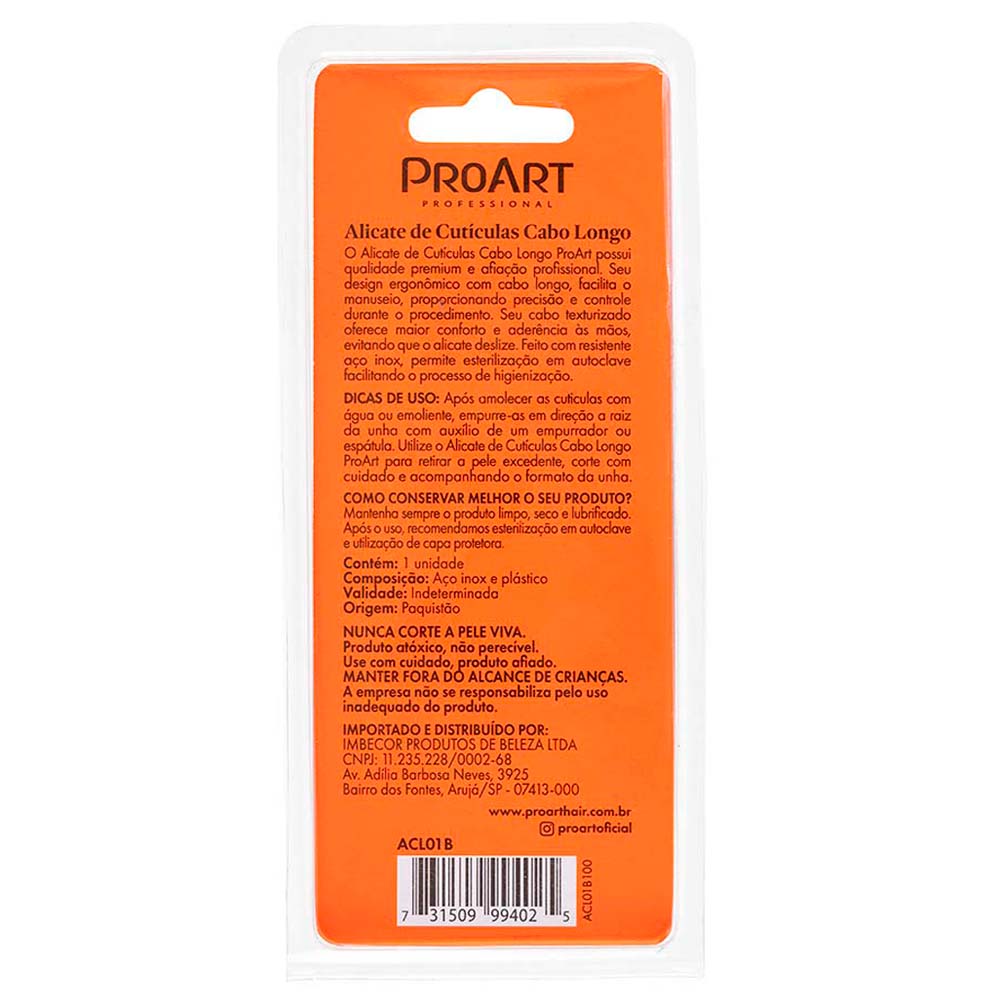 Alicate para Unha ProArt Profissional Cabo Longo 1Un