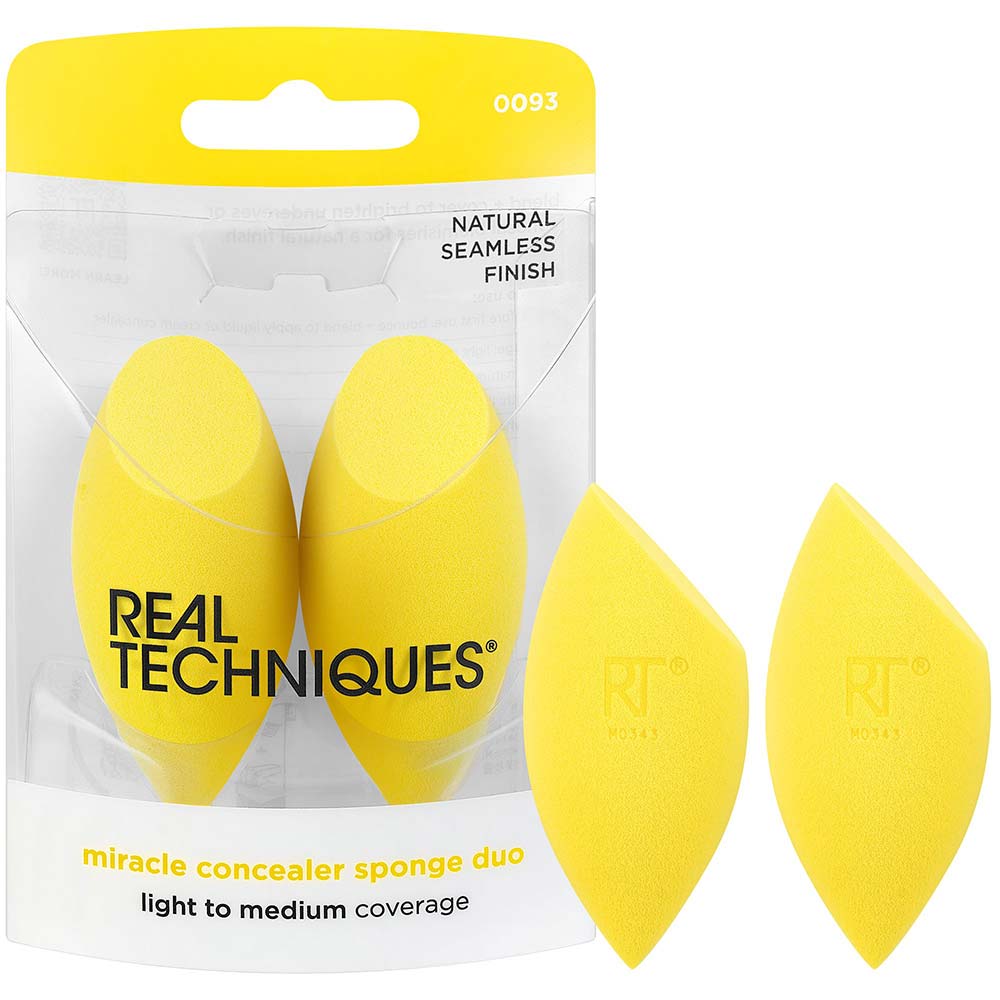 Real Techniques Miracle Concealer Sponge Duo Kit com 2 Esponjas para Corretivo
