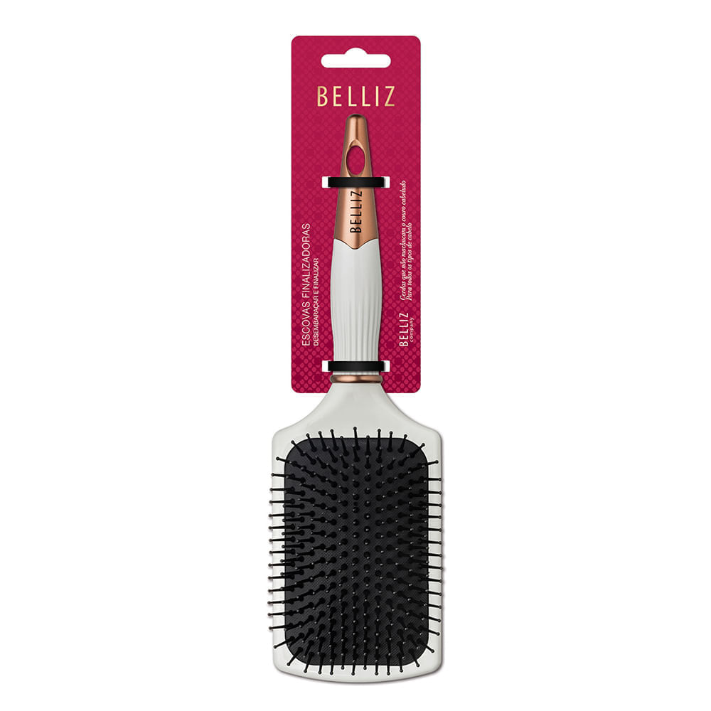 Escova de Cabelos Belliz Golden White Raquete 1 Un