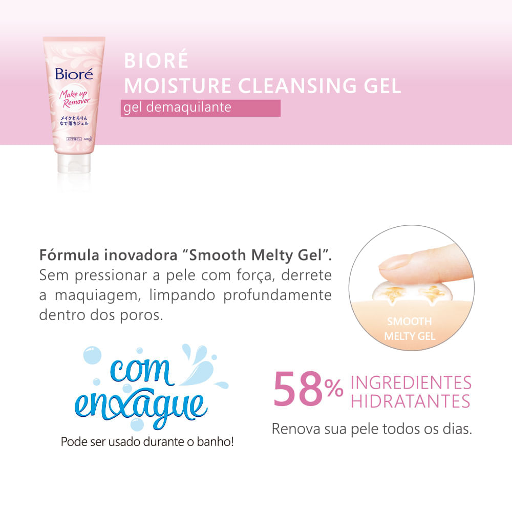 Gel Demaquilante Facial Bioré Make Up Remover 170g