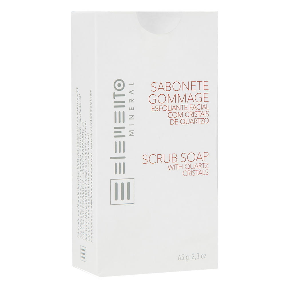 Gommage Com Cristais De Quartzo Elemento Mineral Sabonete Facial 65g