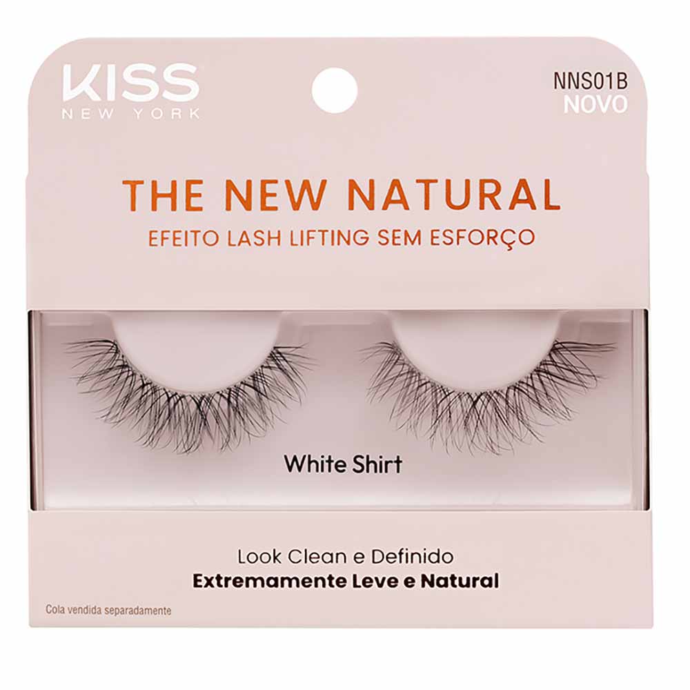 Cílios Postiços Kiss New York The New Natural White Shirt 1 par