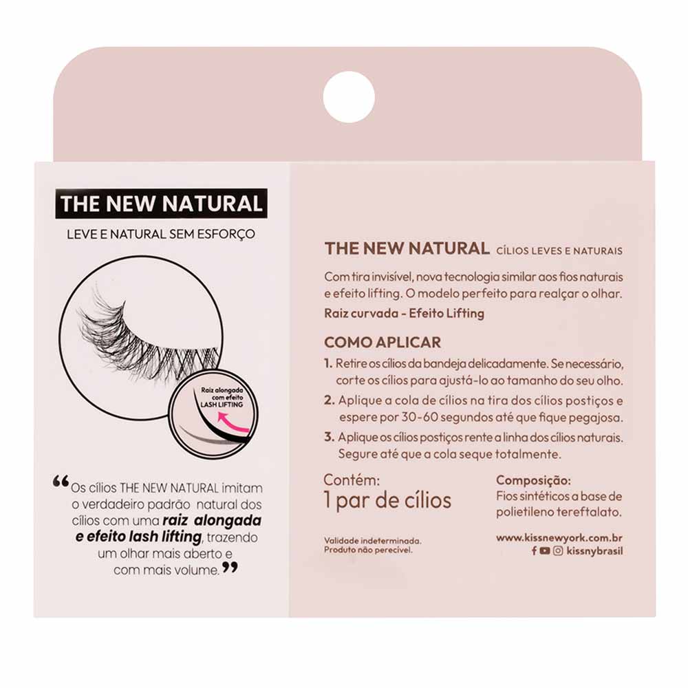 Cílios Postiços Kiss New York The New Natural White Shirt 1 par