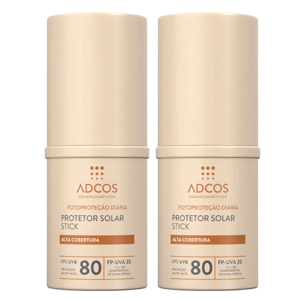 Adcos Kit com 2 Protetores Solares com Cor FPS80 Beige