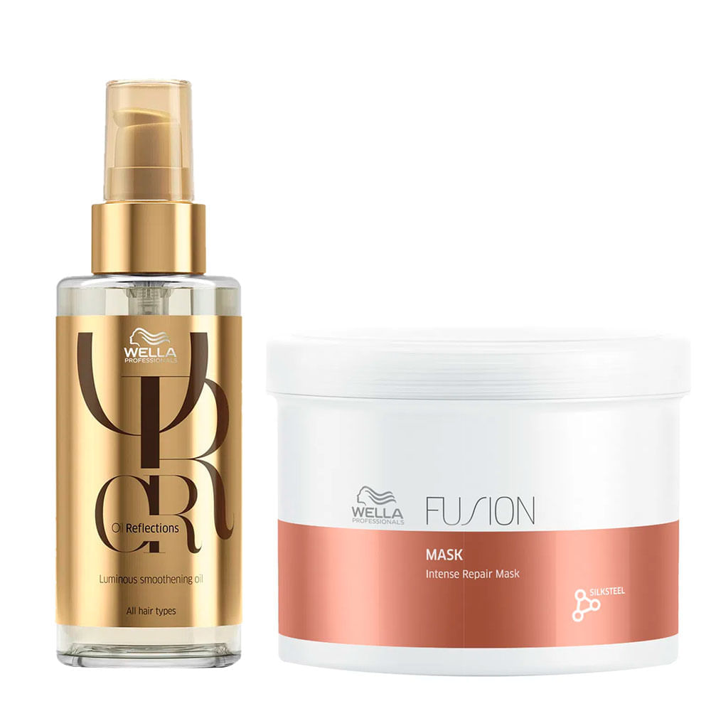 Wella Professionals Kit Máscara Fusion + Óleo Oil Reflection