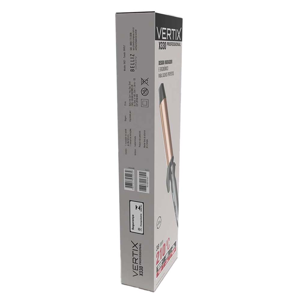 Modelador de cabelo X330 38mm x 130mm Vertix 1 Un