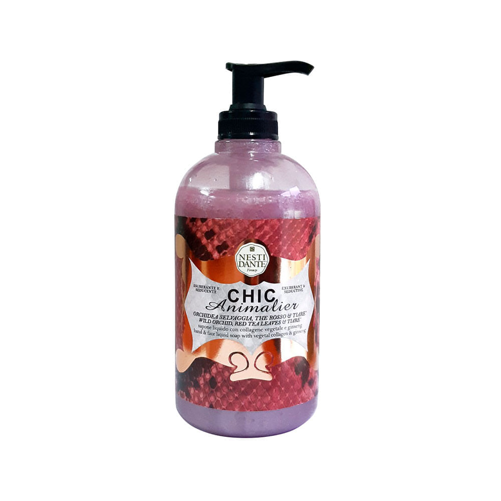 Sabonete Líquido Nesti Dante Chic Animalier Red 500ml