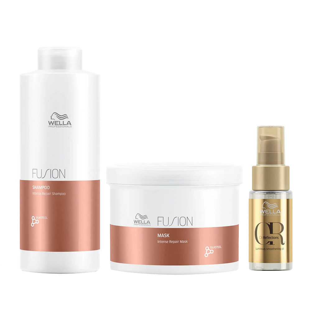 Wella Professionals Fusion Kit – Shampoo + Máscara + Óleo