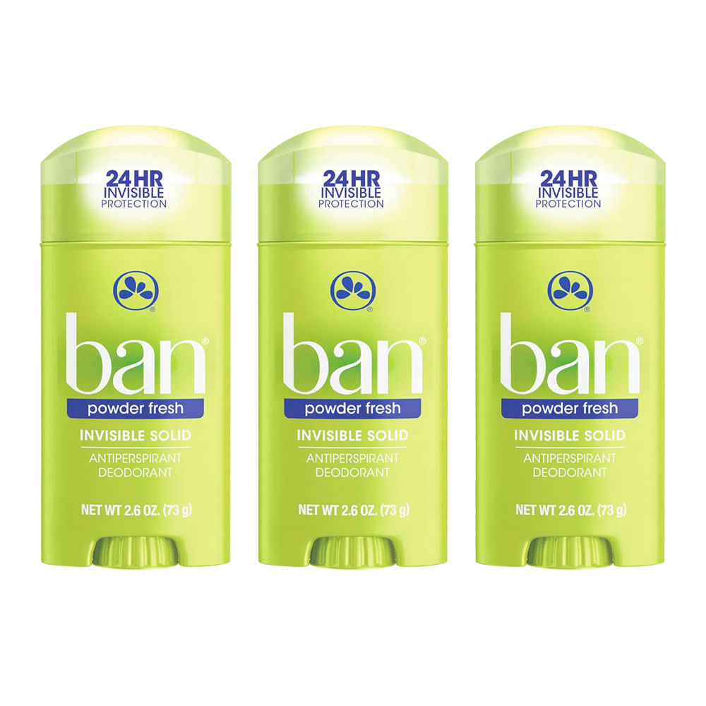 Ban Powder Fresh Kit – 3 Desodorantes Sólido