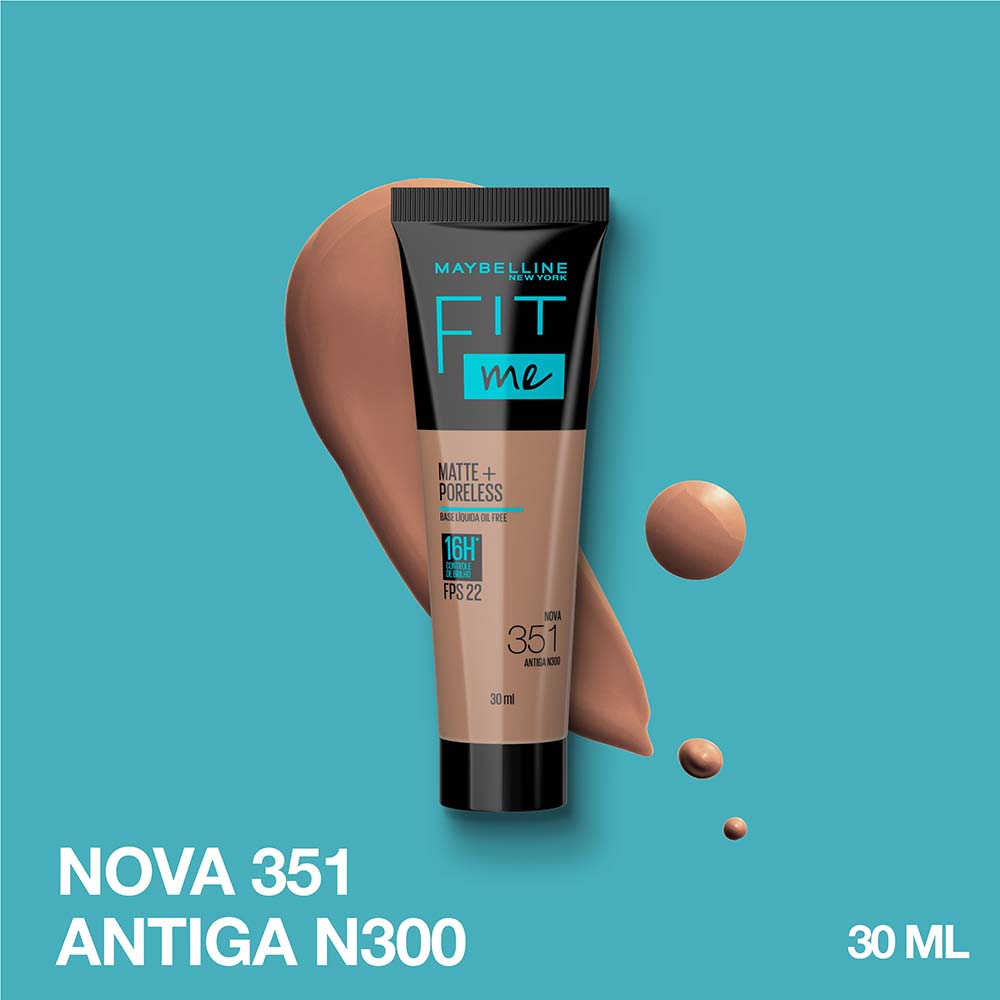 Base Líquida Maybelline NY Fit Me Matte FPS22 351