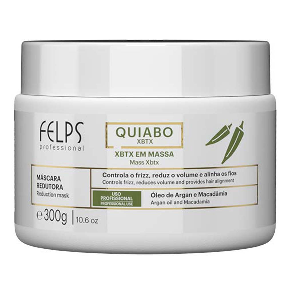 Felps Okra XBTX  Máscara Capilar Redutora de Volume 300g