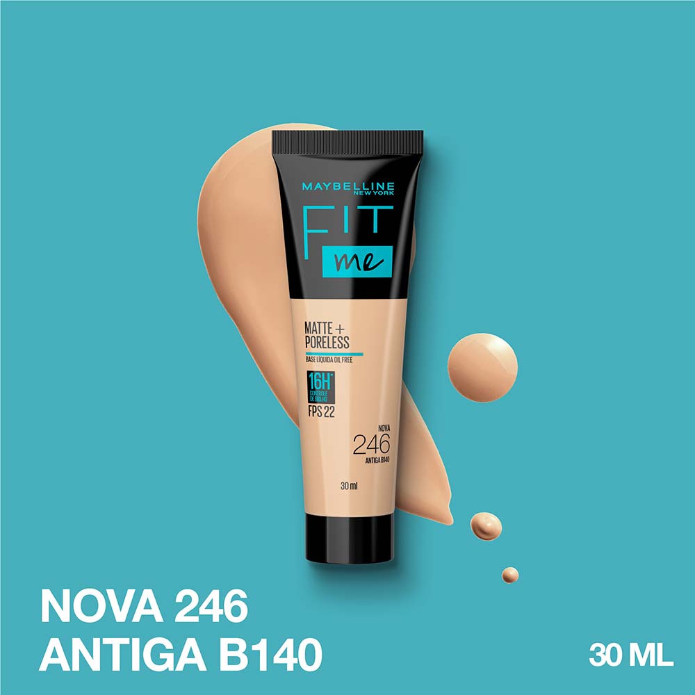 Base Líquida Maybelline NY Fit Me Matte FPS22 246