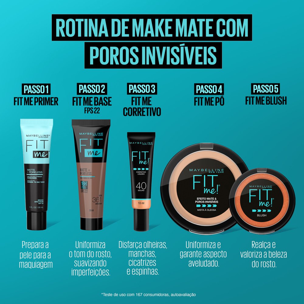 Base Líquida Maybelline NY Fit Me Matte FPS22 235