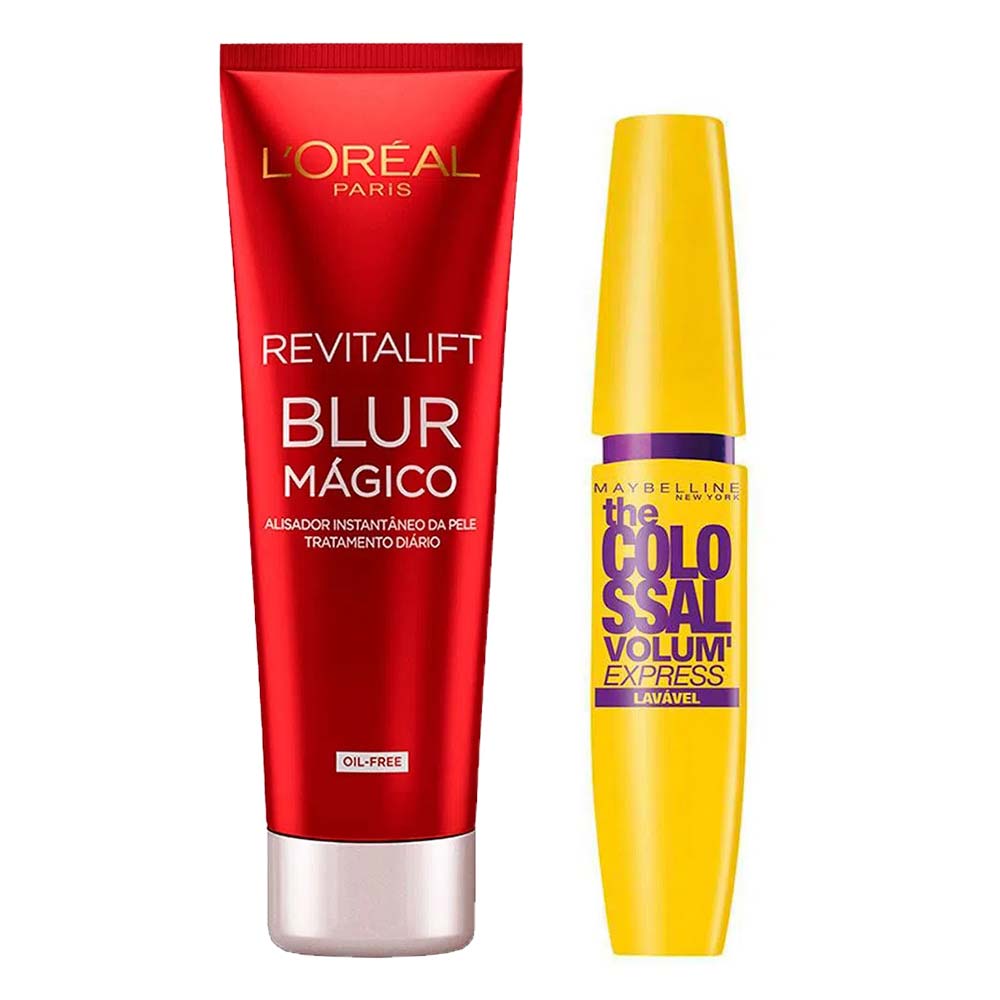 L'oréal Paris + Maybelline Kit  Primer + Máscara De Cílios Lavável Kit