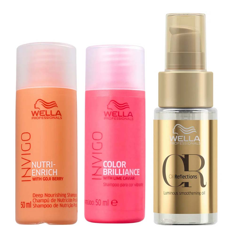 Wella Professionals Kit  Shampoo Color Brilliance + Shampoo NutriEnrich + Óleo Oil Reflections Kit