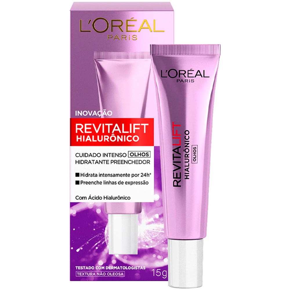 L'Oréal Paris Revitalift Hialurônico Kit – Água Micelar + Creme Antiidade Noturno + Diurno + Creme Olhos + Gel de Limpeza + Sérum Kit