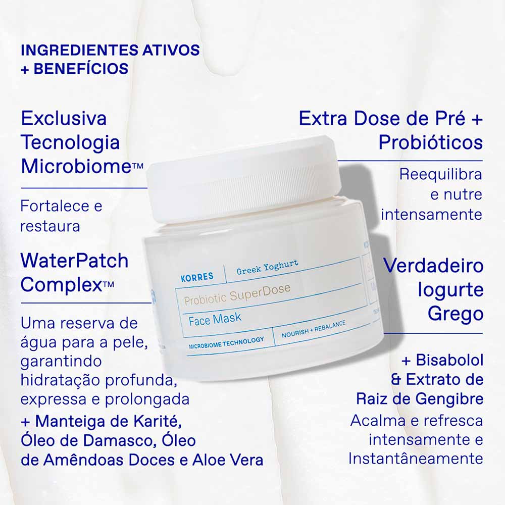 Máscara Facial de Probiótico Korres Greek Yoghurt SuperDose 100ml