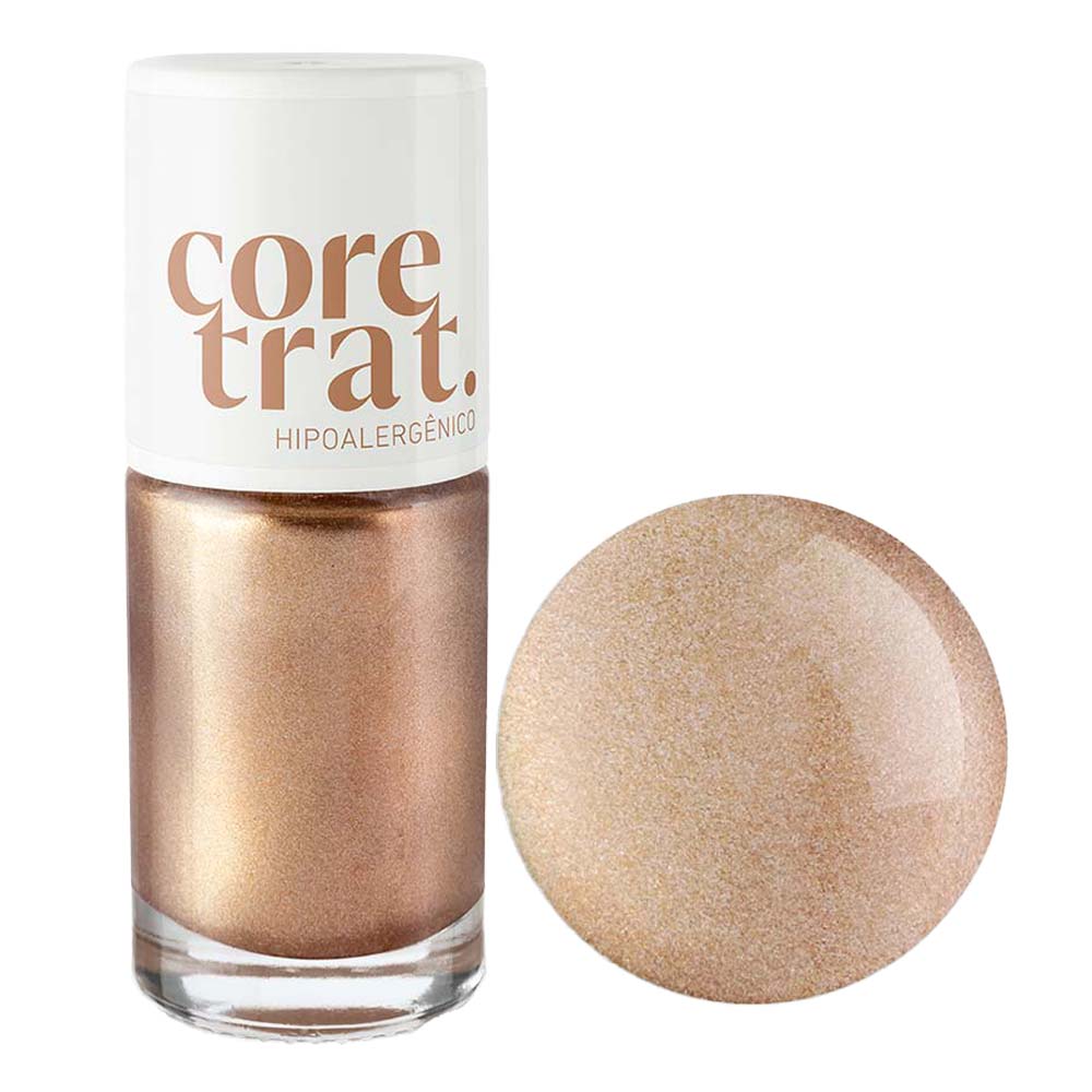 Esmalte Efeito Gel Coretrat Metálico Blant Caramelo