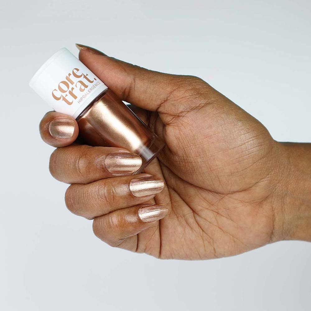 Esmalte Efeito Gel Coretrat Metálico Blant Caramelo