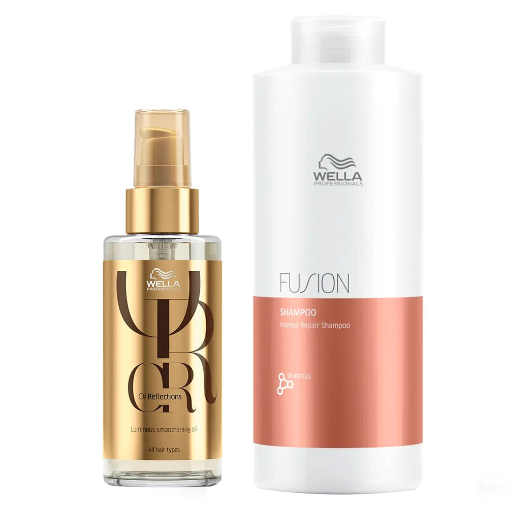Wella Professionals Kit  Shampoo Fusion + Óleo Oil Reflection Kit