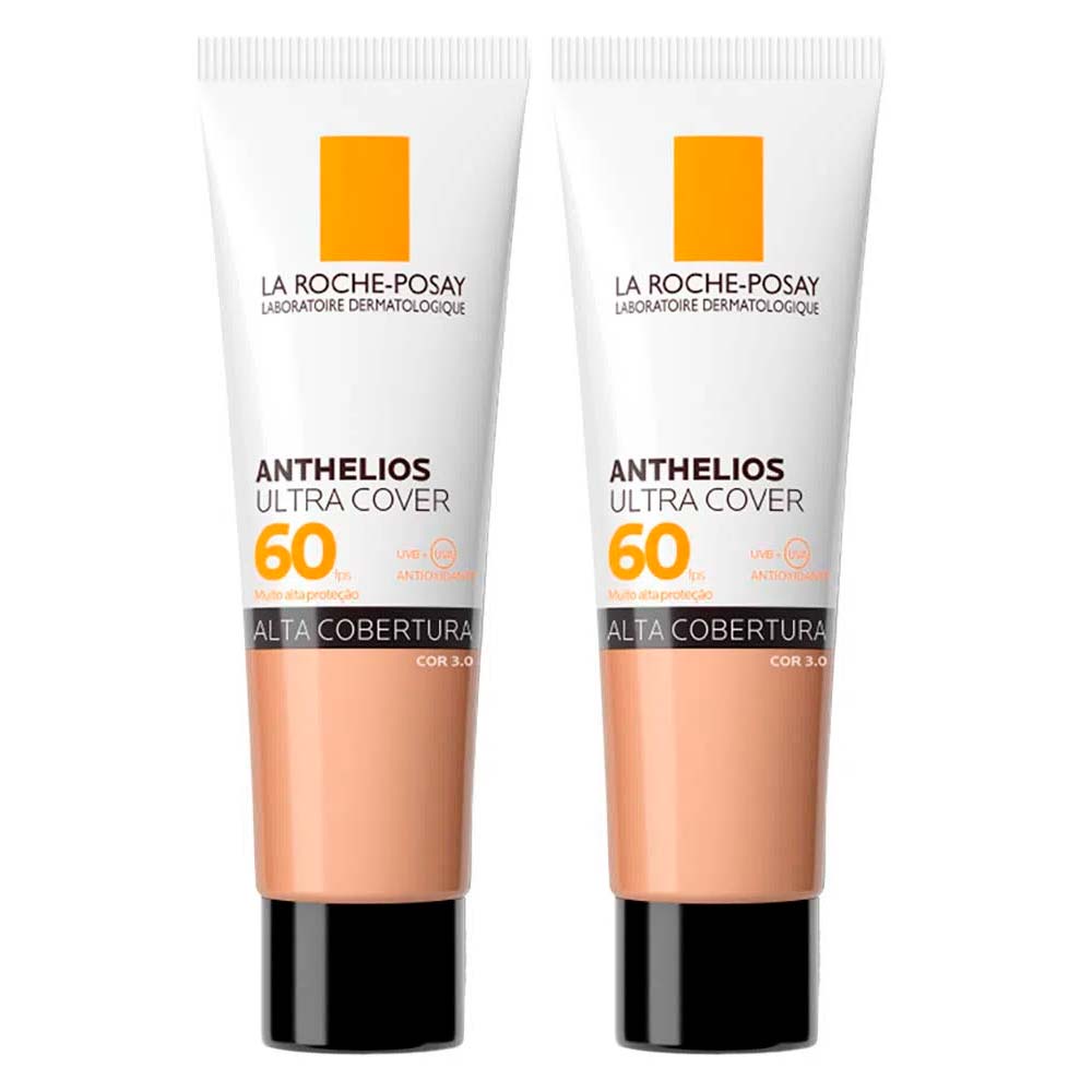 La RochePosay Anthelios Ultra Cover Kit com 2 Unidades – Protetor Solar Facial Com Cor FPS60 3.0 – 30g Kit