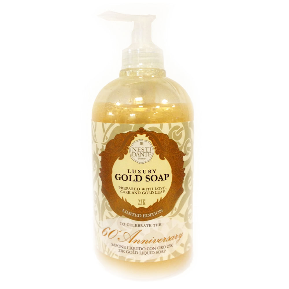 Luxury Gold Soap 60 Aniversary Nesti Dante  Sabonete Líquido 500ml
