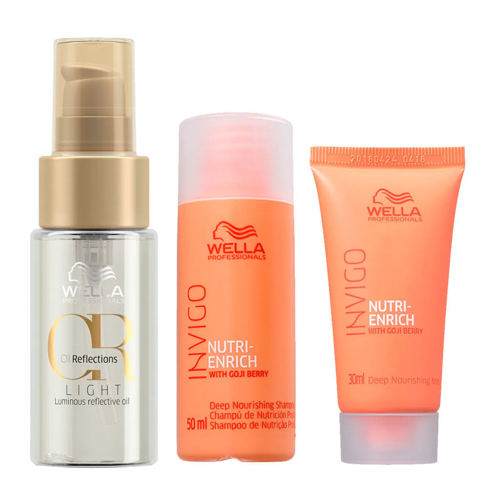 Wella Professionals Invigo Kit  Shampoo + Máscara + Óleo Oil Reflection Light Kit