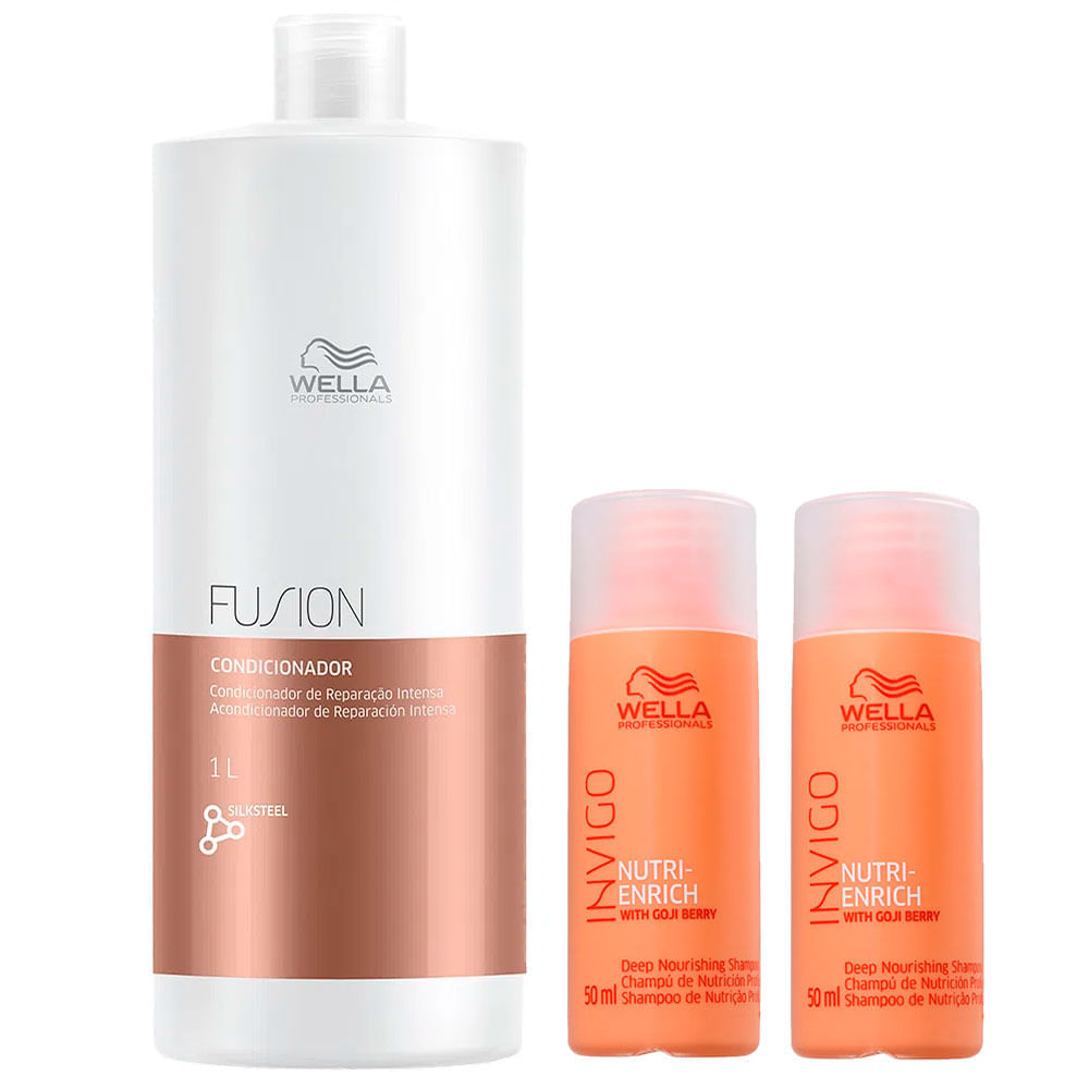 Wella Professionals Invigo Kit – Dois Shampoos + Condicionador Fusion Kit