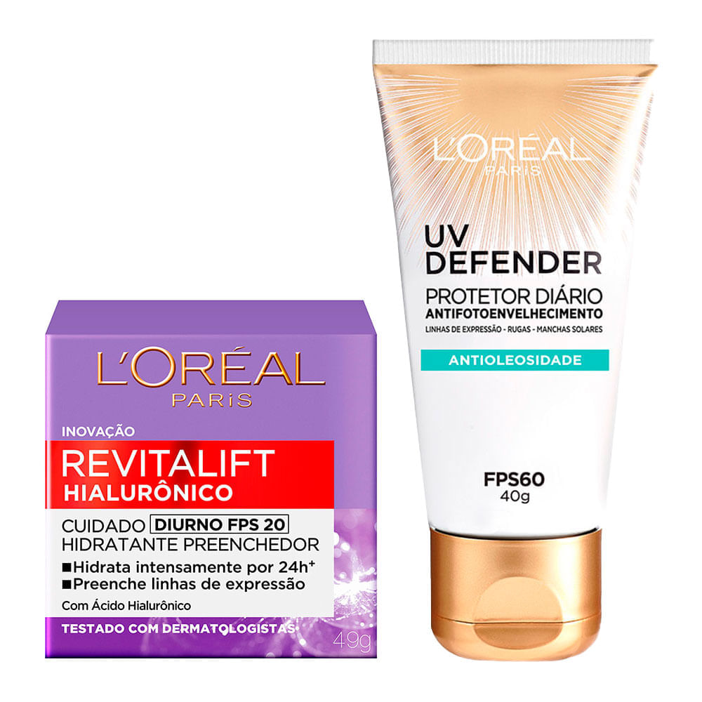 L'Oréal Paris Kit  Creme Diurno + Protetor Solar FPS60 Kit