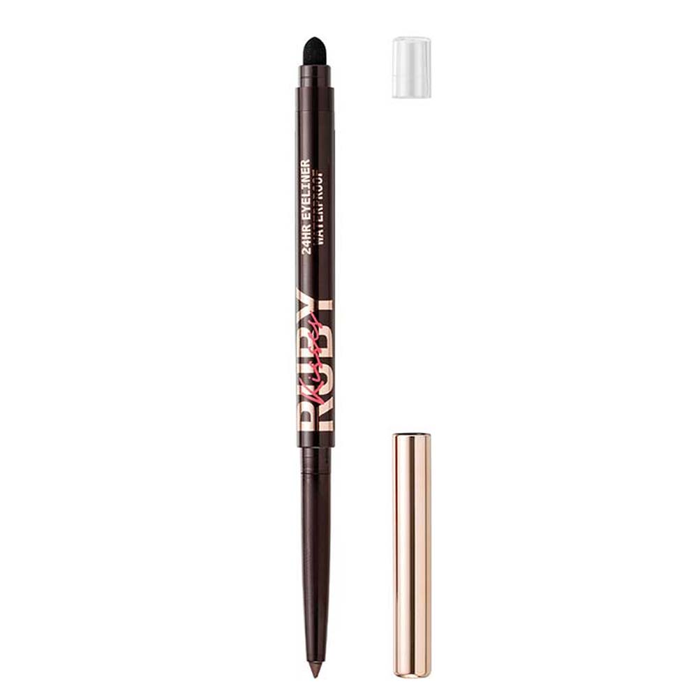 Lápis de Olhos Retrátil em Gel à Prova D'água Ruby Kisses Marrom