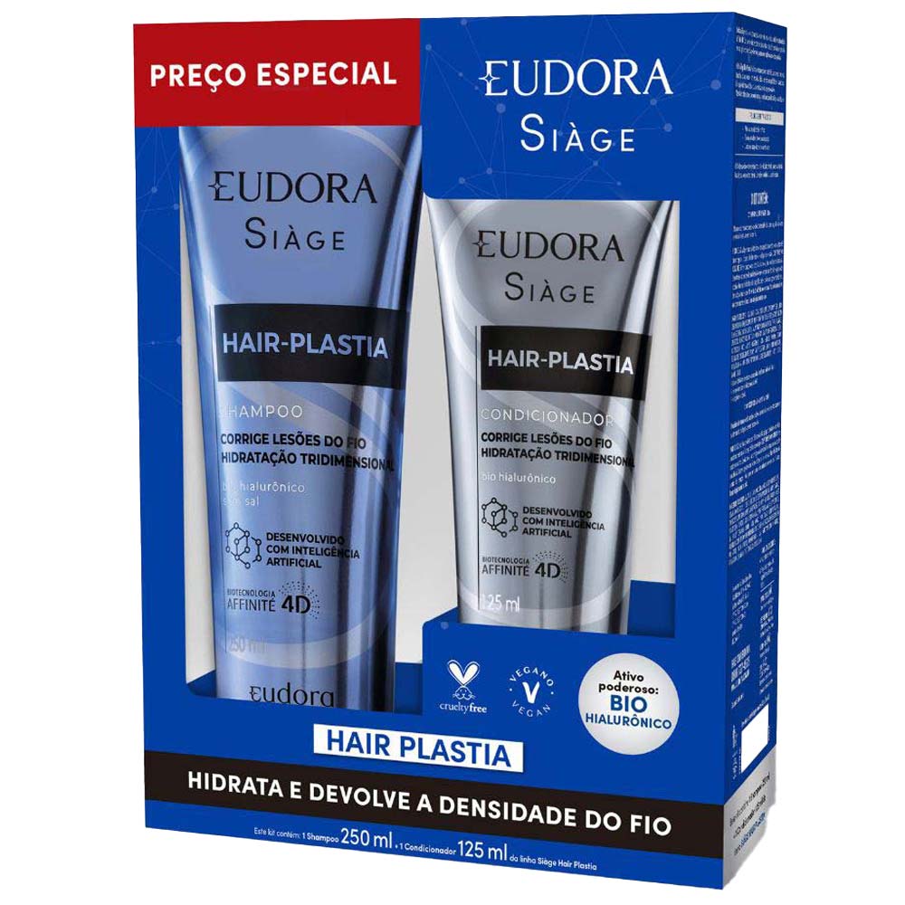 Eudora Siage Hair Plastia Kit Shampoo + Condicionador Kit