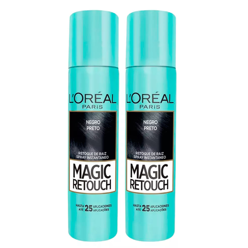 L'Oréal Paris Magic Retouch + Ganhe Cicatri Renov Kit  LeaveIn + 2 Corretivos Capilar Preto Kit
