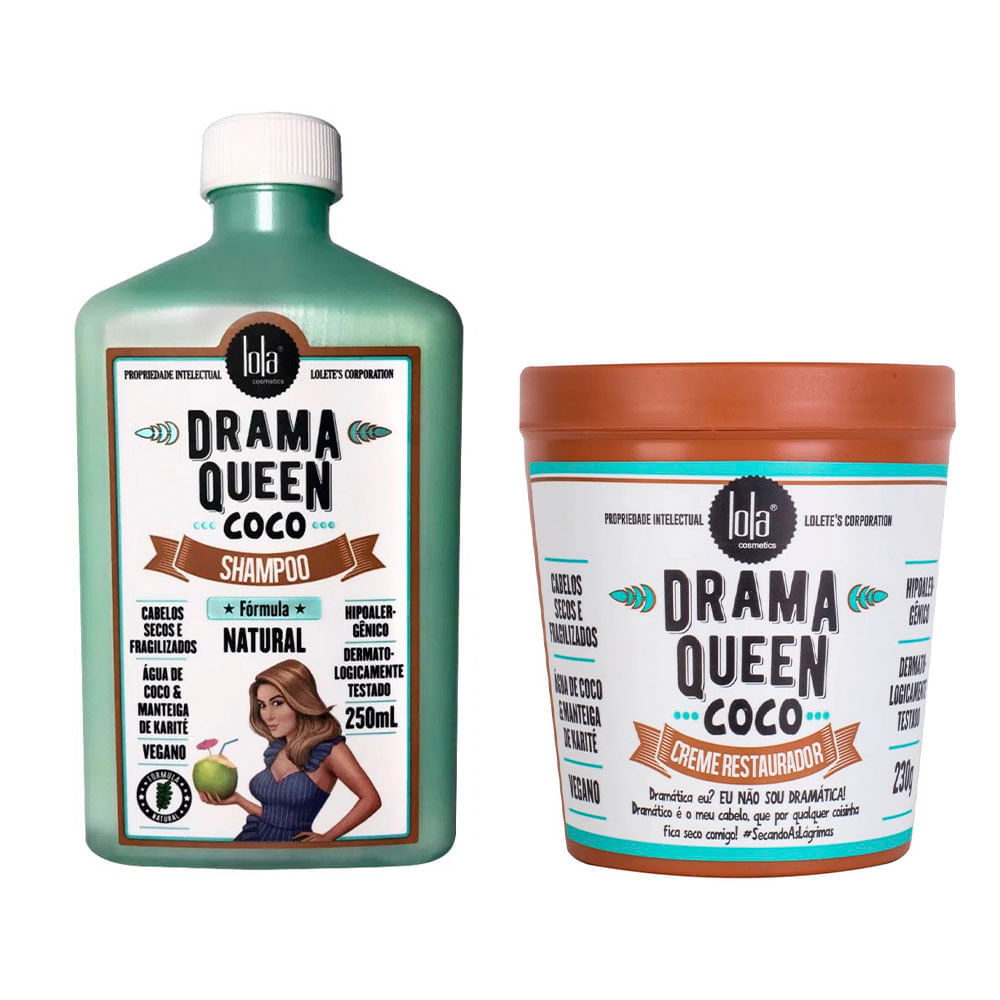 Lola Cosmetics Drama Queen Coco Kit – Shampoo + Máscara Kit