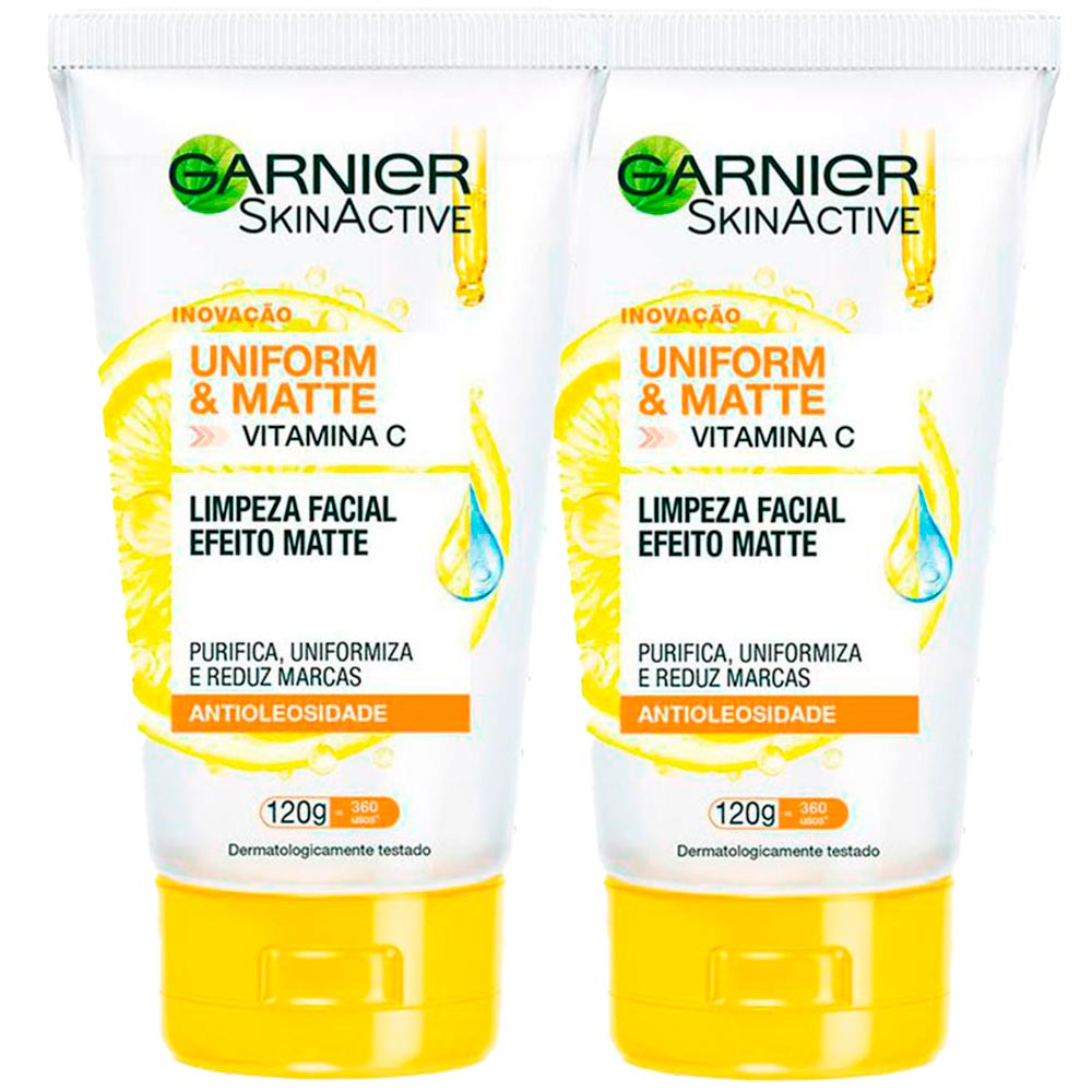 Garnier Skin Uniform & Matte Vitamina C Kit – 2 Gel de Limpeza Facial Kit