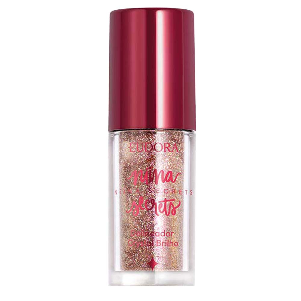 Delineador Niina Secrets By Eudora  Crystal Brilho Rose Gold
