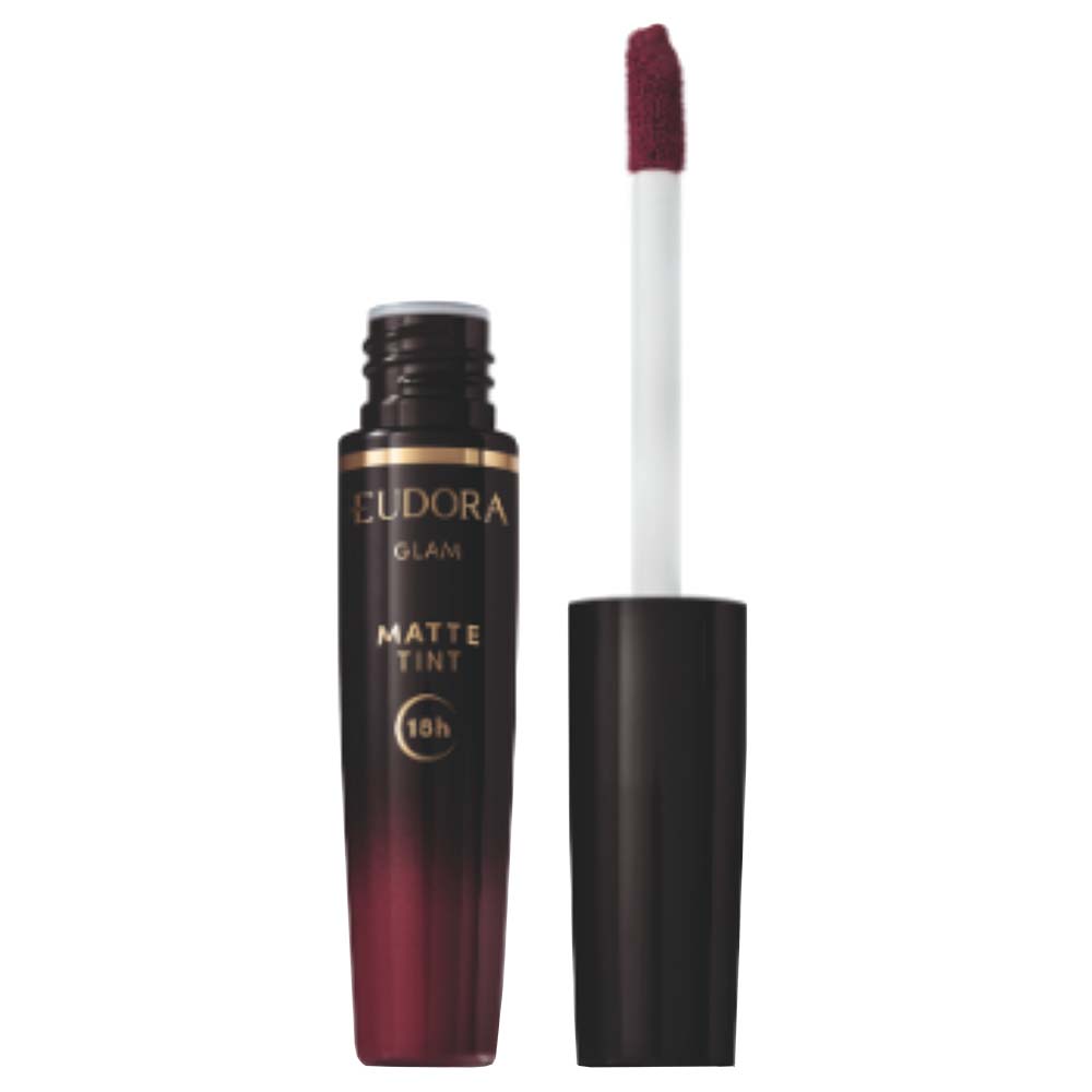 Batom Líquido Eudora Glam Matte Tint 18h Vinho Sublime