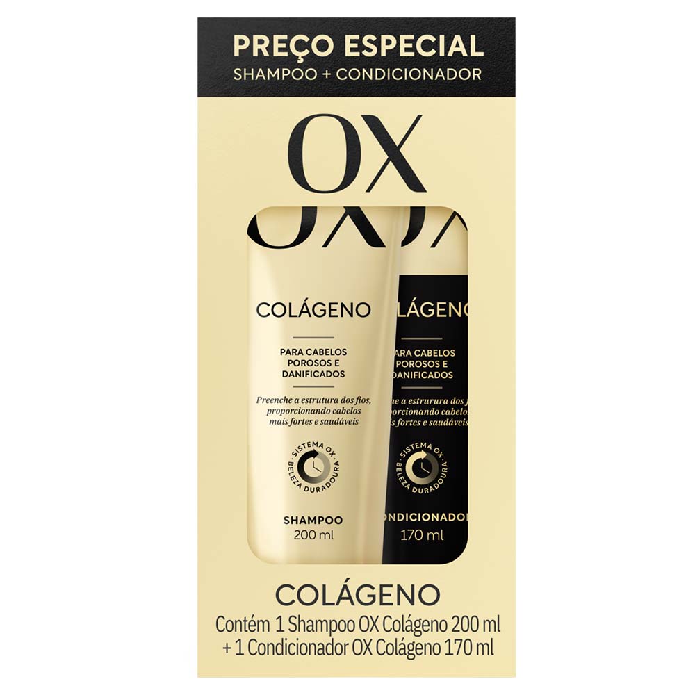 Ox Colágeno Kit  Shampoo + Condicionador Kit