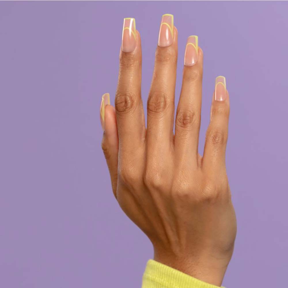 Unhas Postiças Kiss New York  Gel Extend French Neon 1 Un