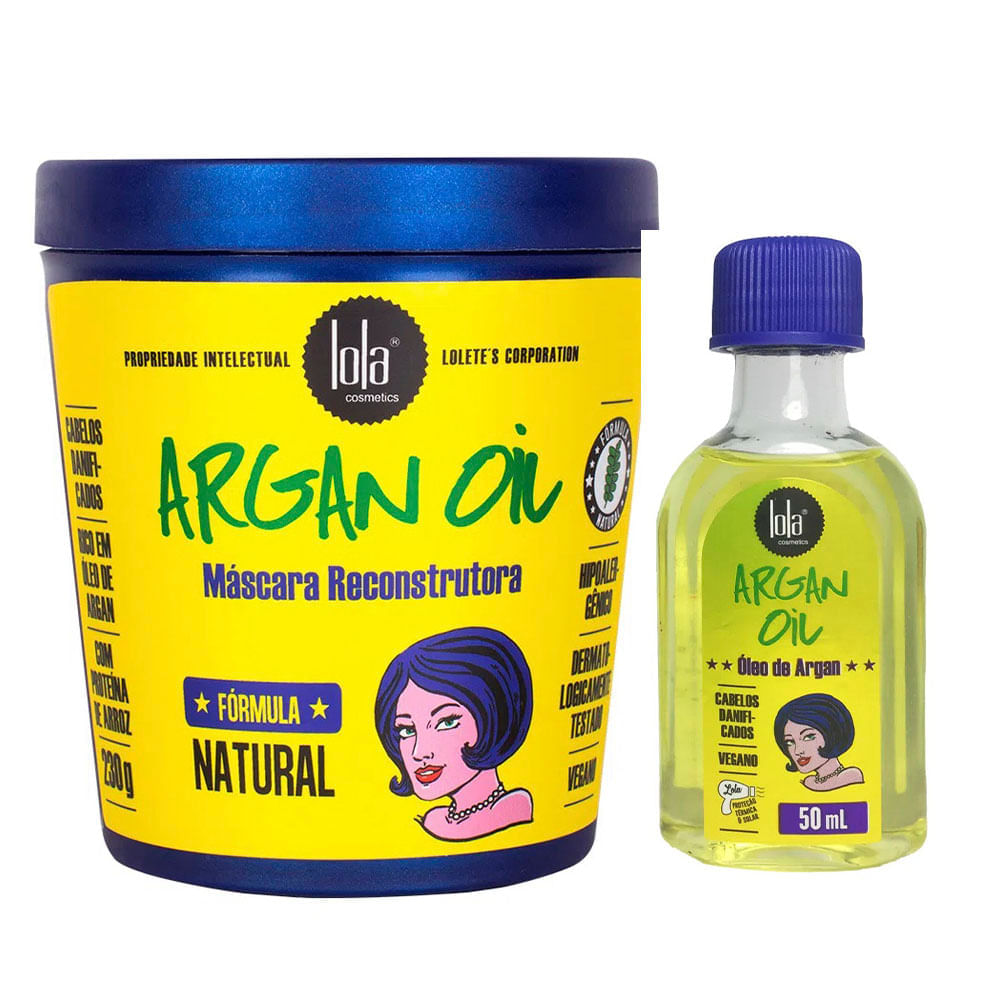 Lola Cosmetics Argan Oil Kit  Óleo Capilar + Máscara De Reconstrução Kit