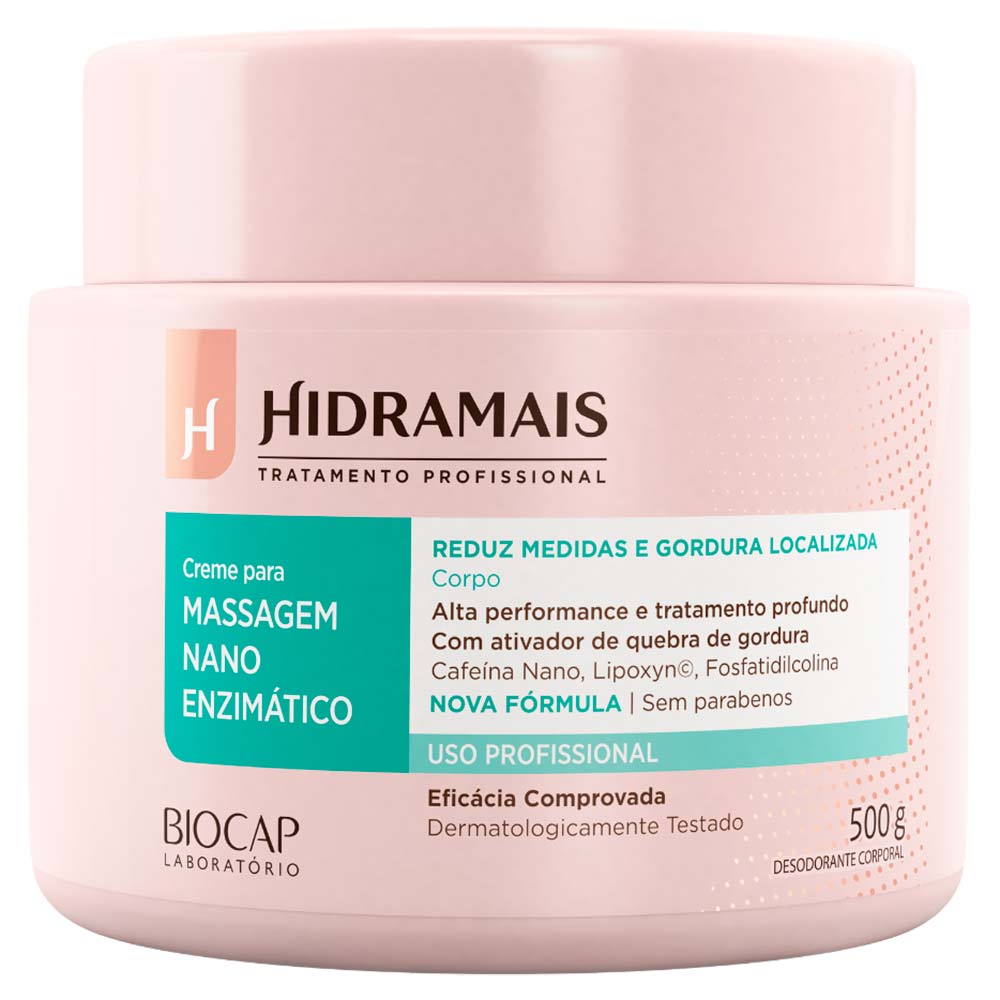 Creme Para Massagem Hidramais Nano Enzimático 500g
