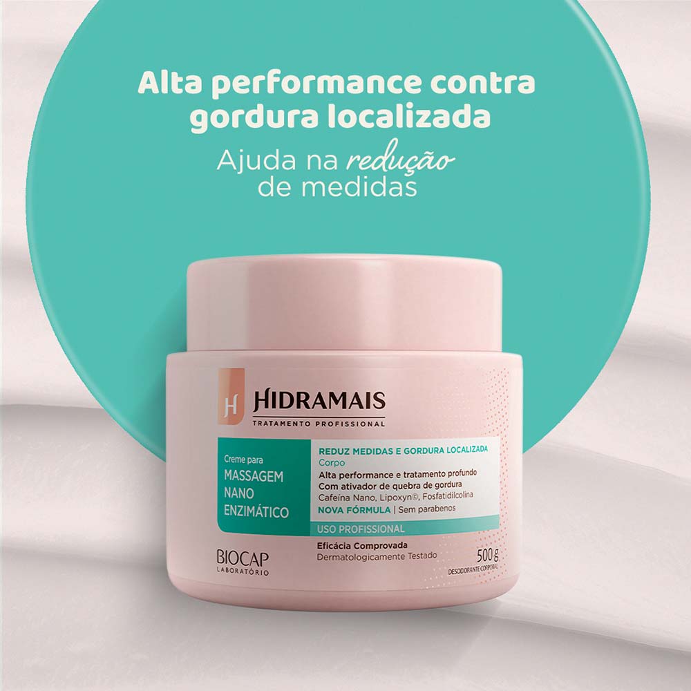 Creme para massagem Hidramais Nano Enzimático 500g